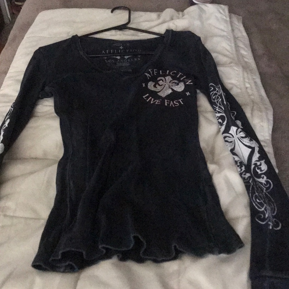 Long sleeved thermal affliction shirt